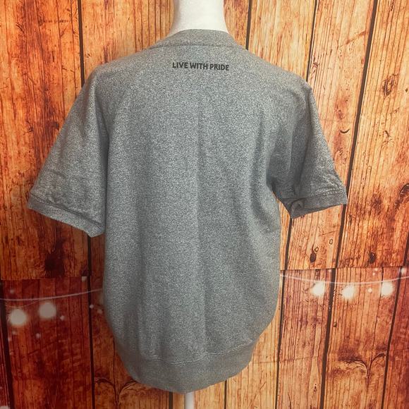 Banana Republic Non-Binary short sleeve gray sweatshirt sz Small They/Them/Their - Picture 3 of 6